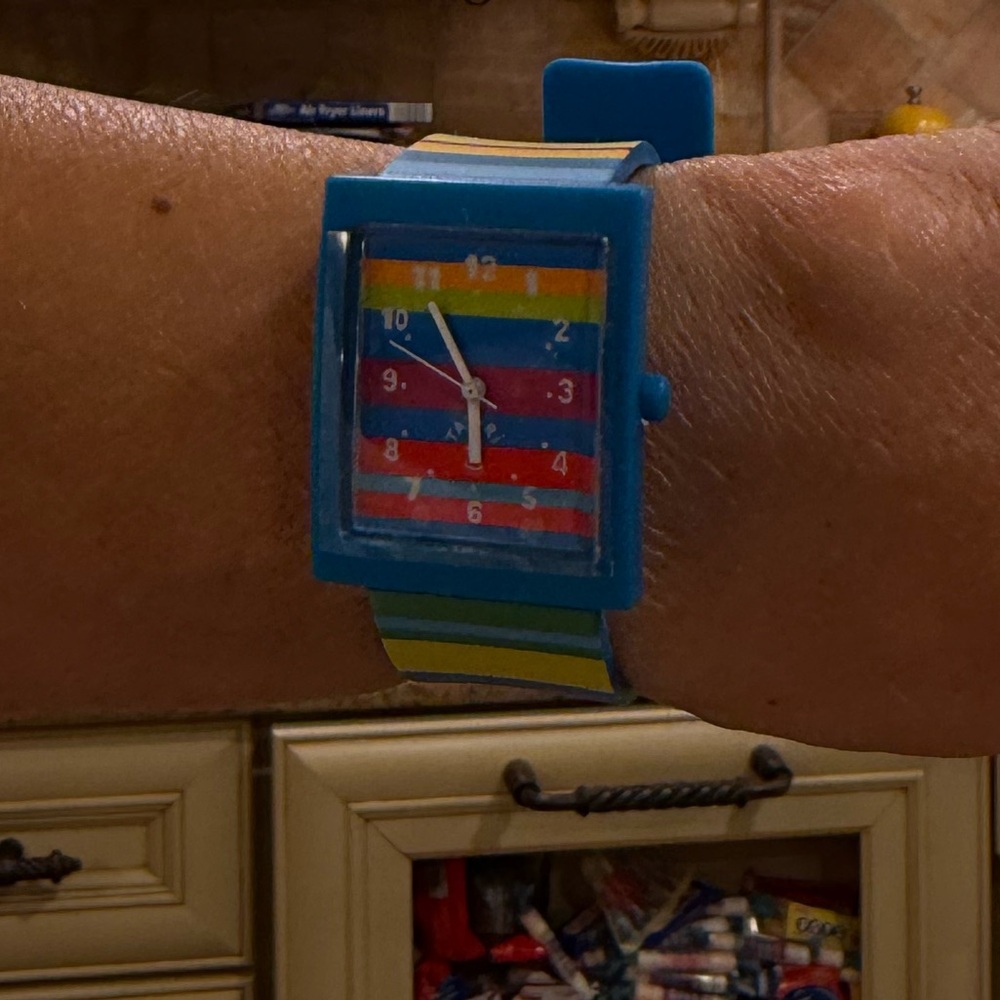 Vibrant Multicolor Striped Watch - Picture 2 of 3